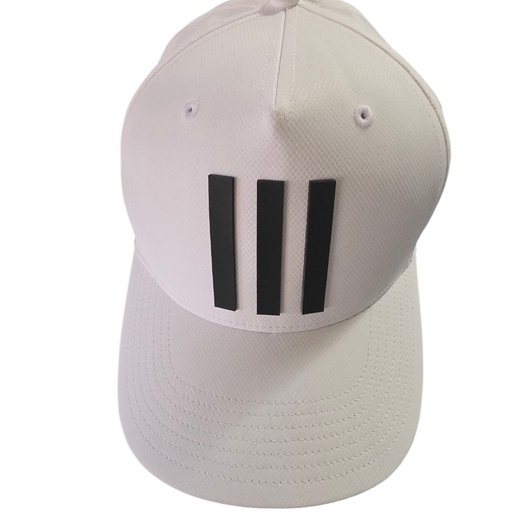 White adidas Cap with Black Stripes
